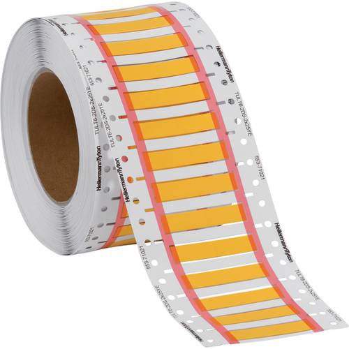 HellermannTyton 553-71009 TULT3-1DS-2x25YE-PO-X-YE Schrumpfschlauchmarkierer Gelb 2000 St.