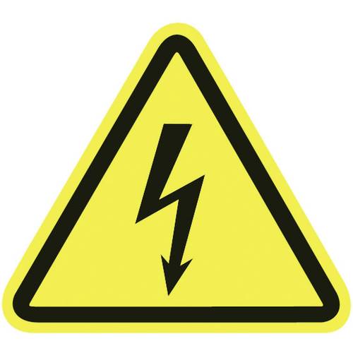 Warnschild Warnung vor elektrischer Spannung Kunststoff 100 St.