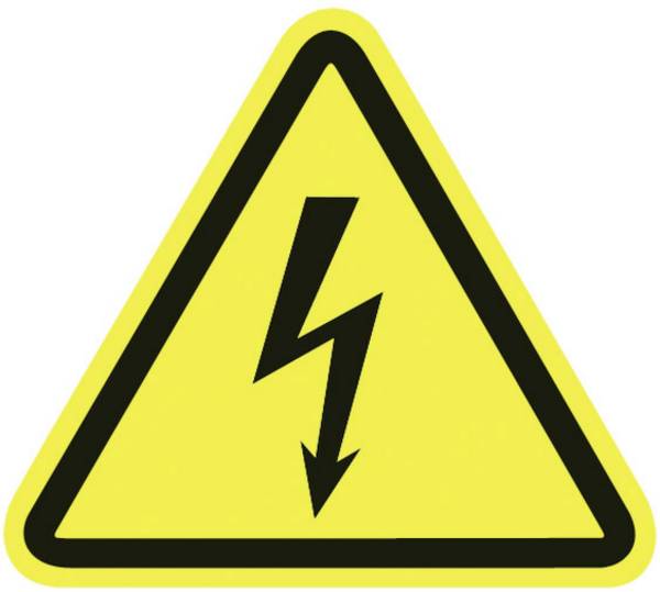 Warnschild Warnung vor elektrischer Spannung Kunststoff     100 St.