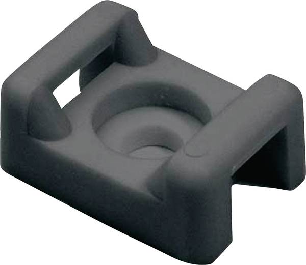 HellermannTyton CTM1-PA66-BK Befestigungssockel schraubbar, nieten 151-30400 Schwarz 1 St.