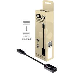 Image of club3D CAC-1080 DisplayPort Adapter [1x DisplayPort Stecker - 1x HDMI-Buchse] Schwarz