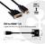 'DVI to HDMI 1.4' Kabel M/M, 2 m, bidirektional. Links: DVI-Stecker, rechts: HDMI-Stecker, beide technische Zeichnungen mit Maßen.