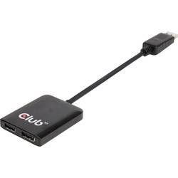 Image of club3D CSV-6200 DisplayPort Adapter [1x DisplayPort Stecker, USB 3.2 Gen 1 Buchse Micro B (USB 3.0) - 2x DisplayPort