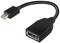 Schwarzer Adapterkabel mit Mini DisplayPort-Stecker auf DisplayPort-Buchse, geeignet für Verbindungen zwischen Geräten mit unterschiedlichen Anschlüssen.