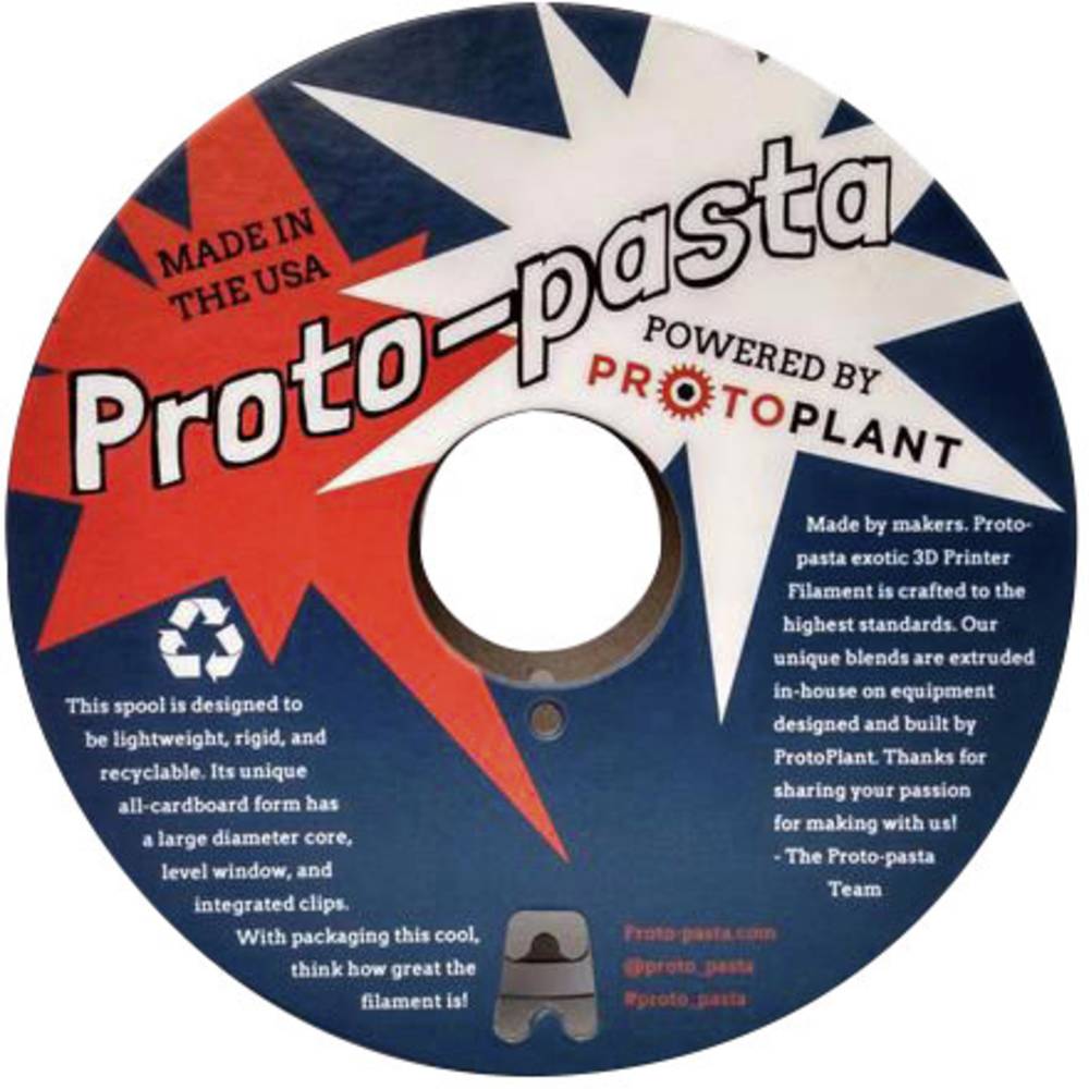 Proto-Pasta FEP11705 Filament PLA kunststof 1.75 mm Grijs 500 g