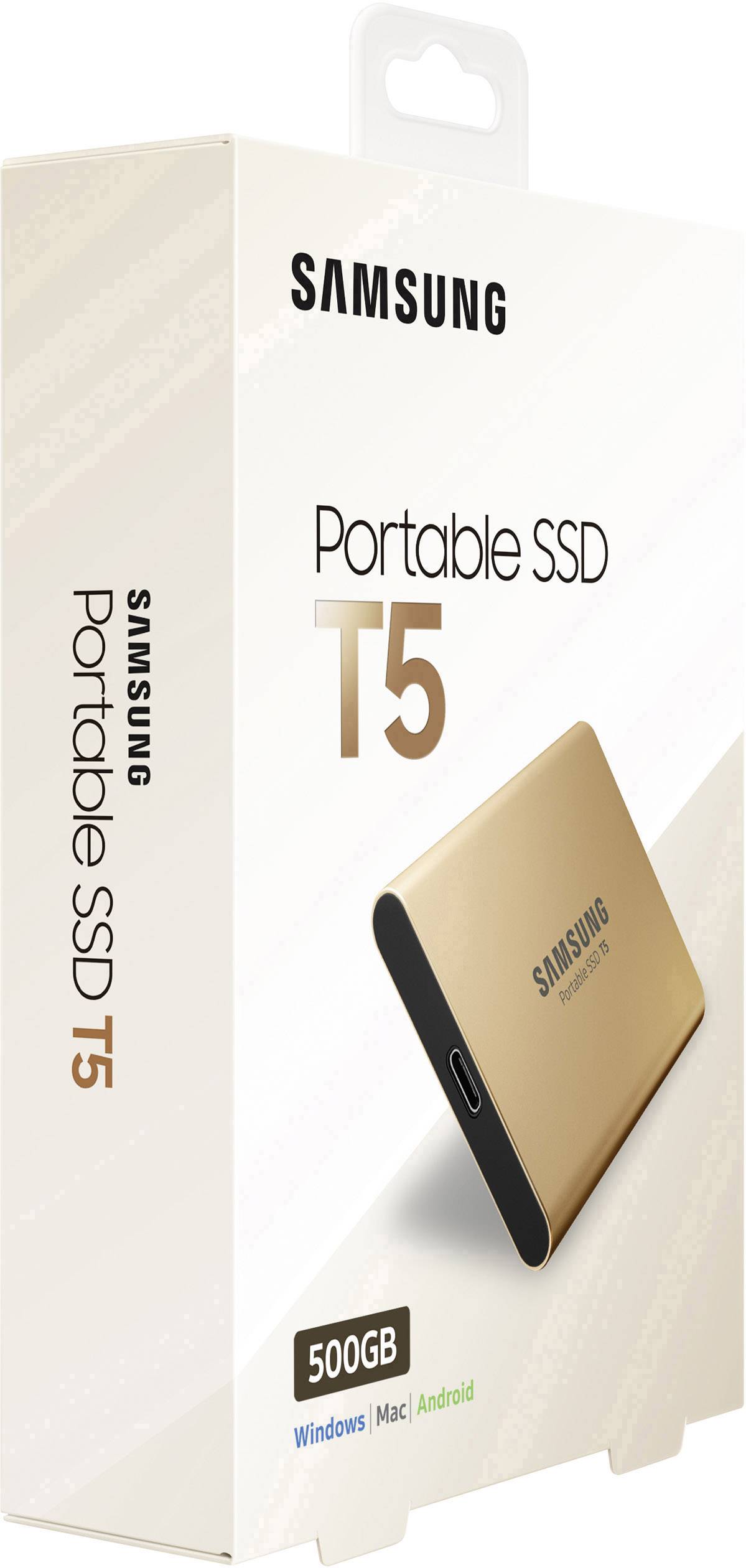 Samsung Portable T5 500 GB Externe SSD USB-C® (USB 3.2 Gen 2) Roségold MU-PA500G/EU-9