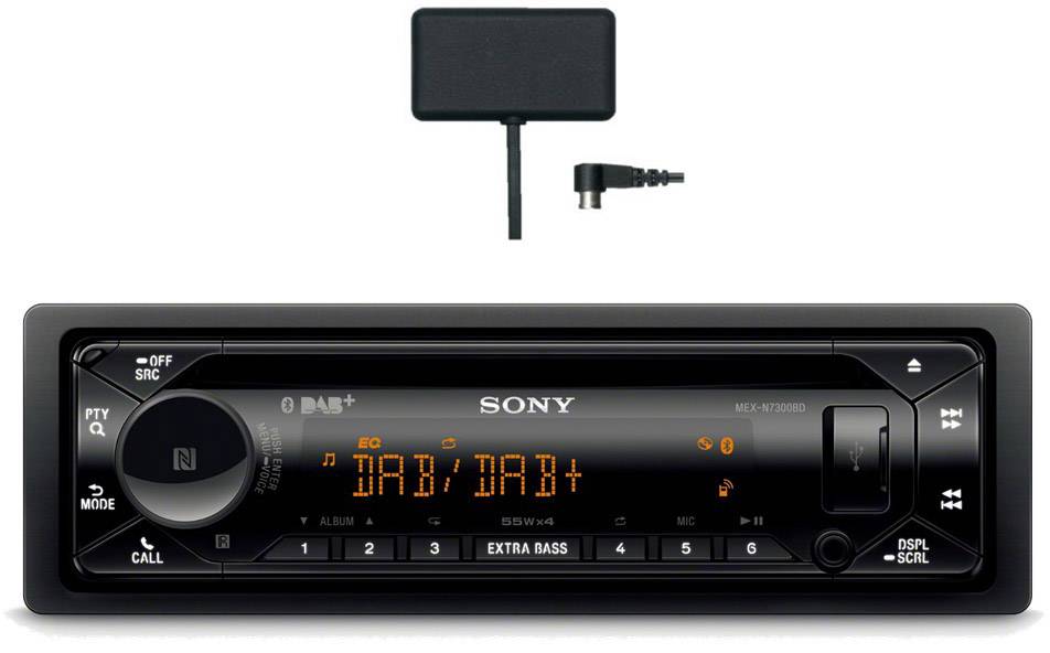 Sony MEX-N7300BD - Auto - Receiver (CD) - im Armaturenbrett - Einzel-DIN - 55 Watt x 4-2