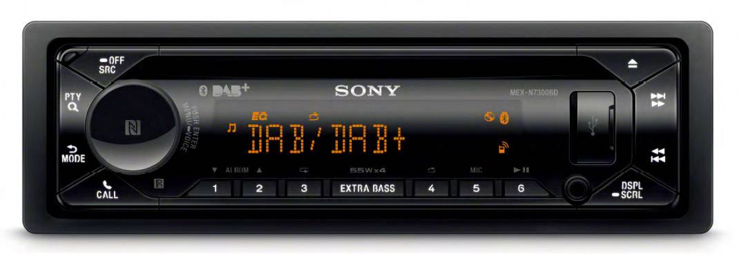Sony MEX-N7300BD - Auto - Receiver (CD) - im Armaturenbrett - Einzel-DIN - 55 Watt x 4-3