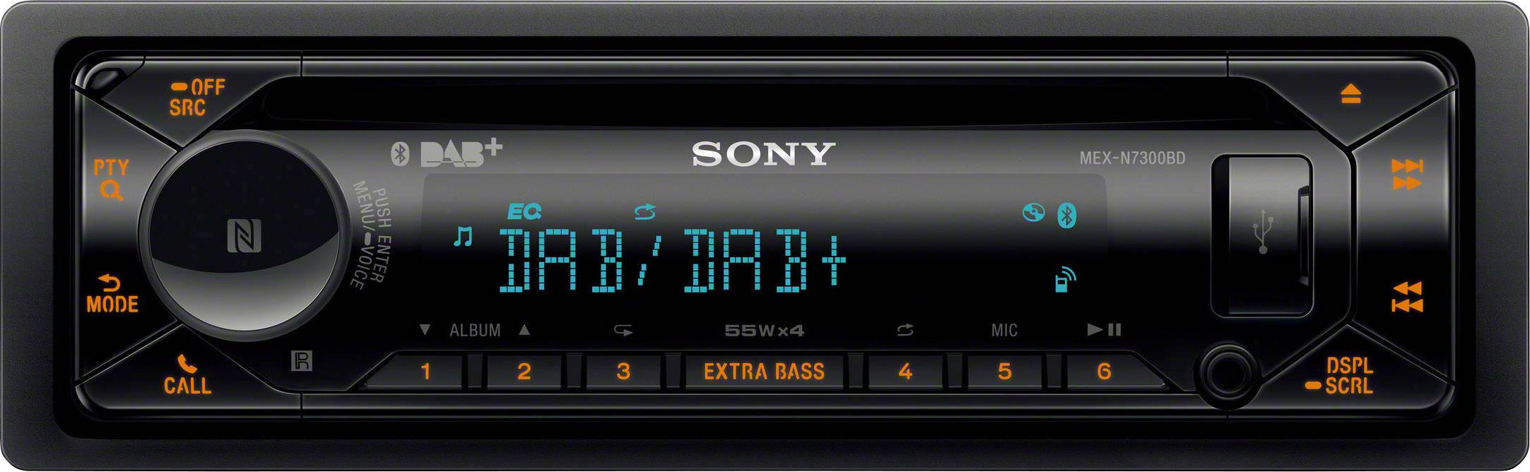 Sony MEX-N7300BD - Auto - Receiver (CD) - im Armaturenbrett - Einzel-DIN - 55 Watt x 4-5