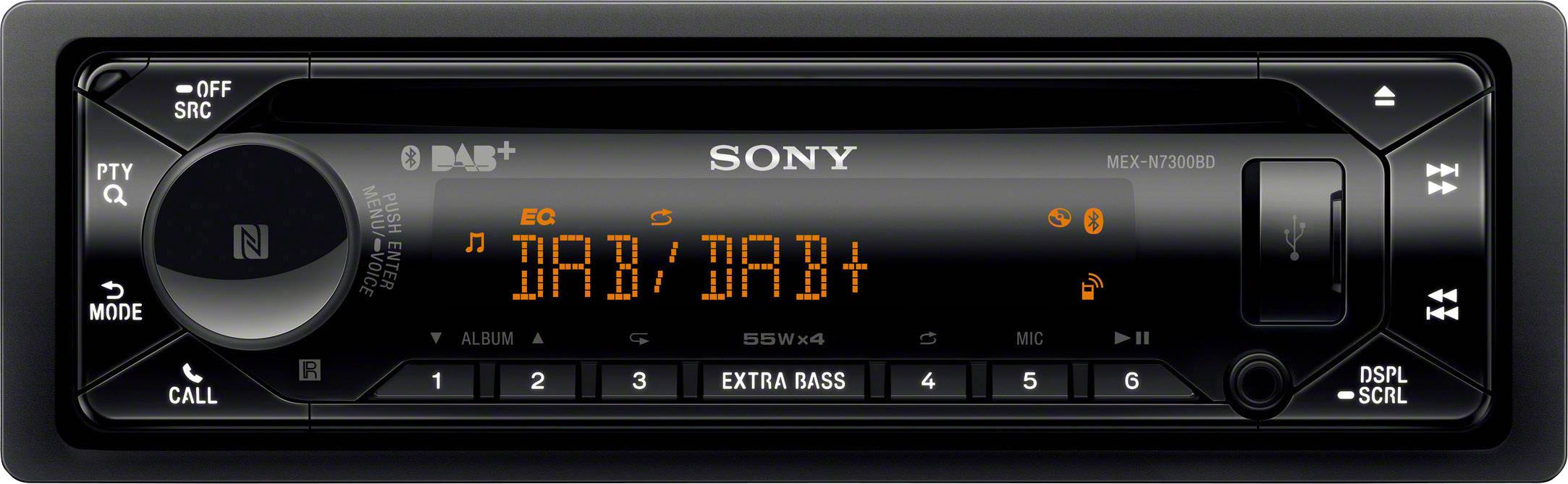 Sony MEX-N7300BD - Auto - Receiver (CD) - im Armaturenbrett - Einzel-DIN - 55 Watt x 4-7