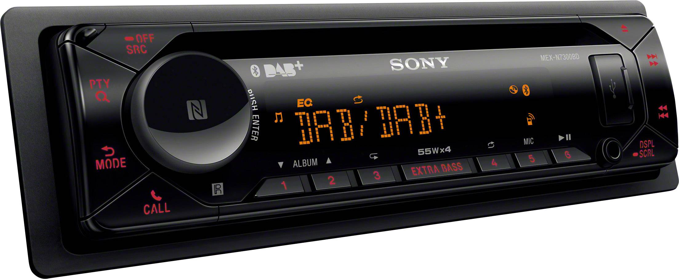 Sony MEX-N7300BD - Auto - Receiver (CD) - im Armaturenbrett - Einzel-DIN - 55 Watt x 4-16