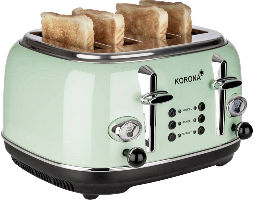 KORONA Retro 21675 Doppel-Toaster mit Brötchenaufsatz Mint
