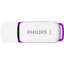 USB flash disk Philips SNOW FM64FD70B/00, 64 GB, USB 2.0, purpurová