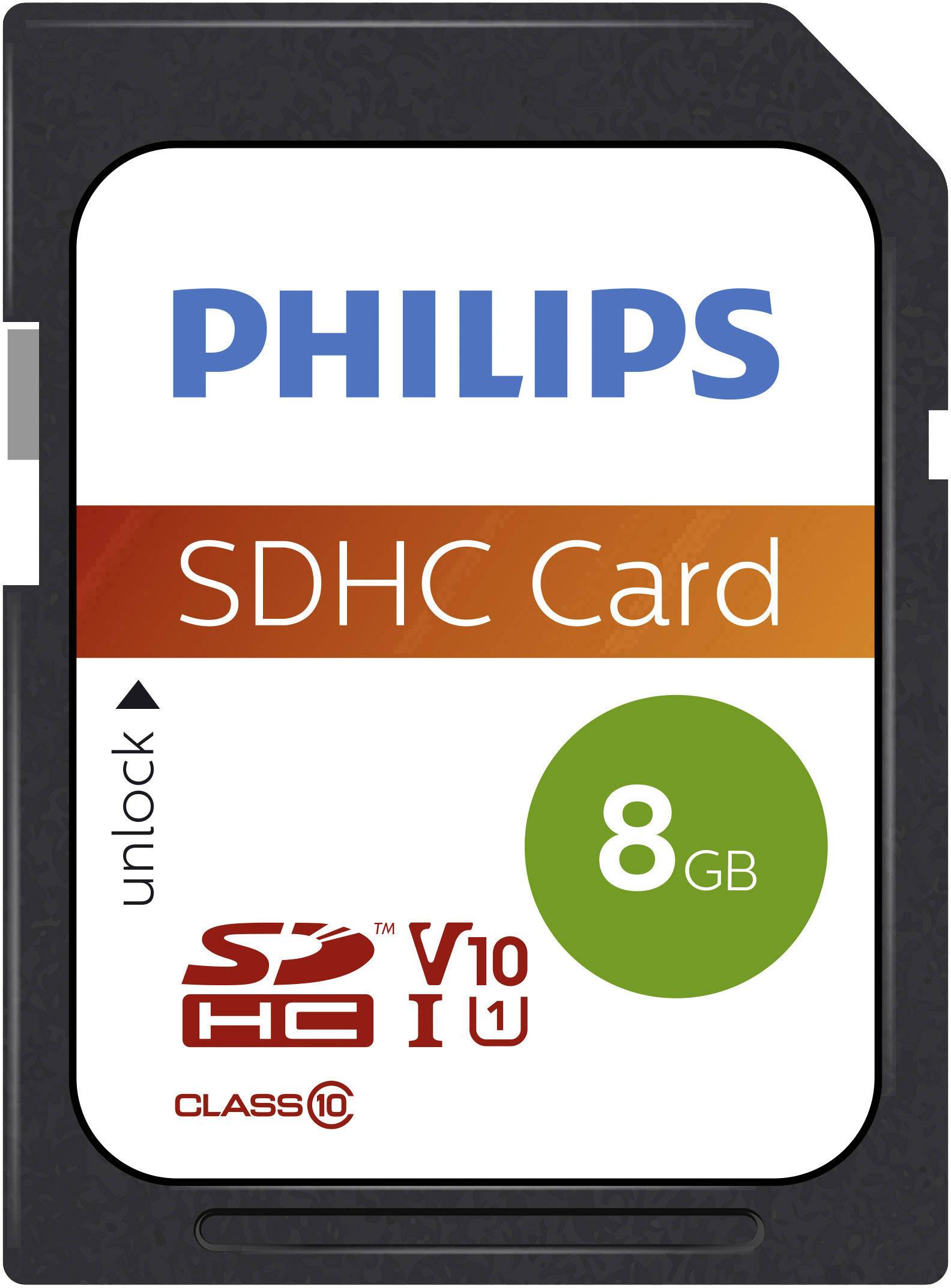 Philips SD SDHC Card 8GB Card Class 10