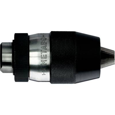 Metallischer Bohrfutter mit konischer Spitze, in Seitenansicht auf weißem Hintergrund dargestellt.