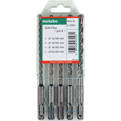 Metabo 630581000 Hammerbohrer-Set 5teilig 5 mm, 6 mm, 8 mm, 10 mm Gesamtlänge 160 mm 5 St.