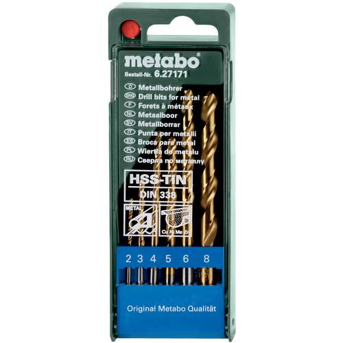 Metabo 627171000 Metall-Spiralbohrer-Set 6teilig 2 mm, 3 mm, 4 mm, 5 mm, 6 mm, 8 mm 1 St.