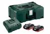 Metabo 685130000 Basic-Set 2 x LiHD 4.0 Ah Werkzeug-Akku und Ladegerät 18 V 4 Ah