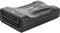 Ein Adapter mit der Aufschrift 'SCART - HDMI', der einen SCART-Anschluss in HDMI umwandelt, auf einem weißen Hintergrund.