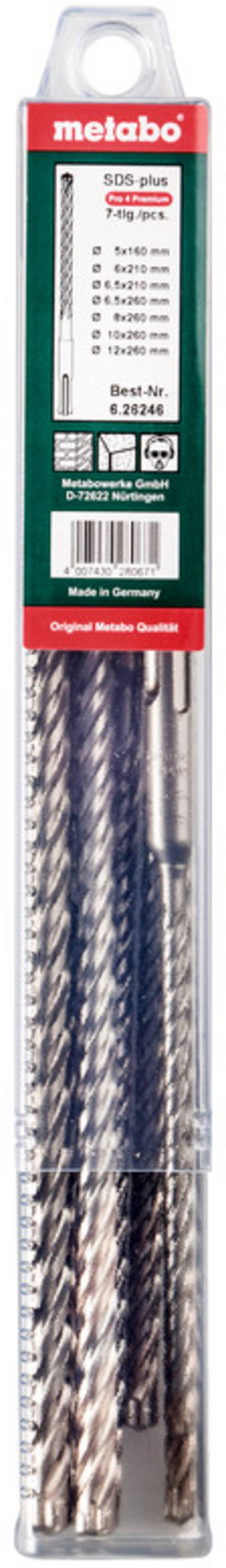Metabo 626246000 Beton-Spiralbohrer-Set 7teilig 5 mm, 6 mm, 6.5 mm, 8 mm, 10 mm, 12 mm SDS-Plus 7 St.