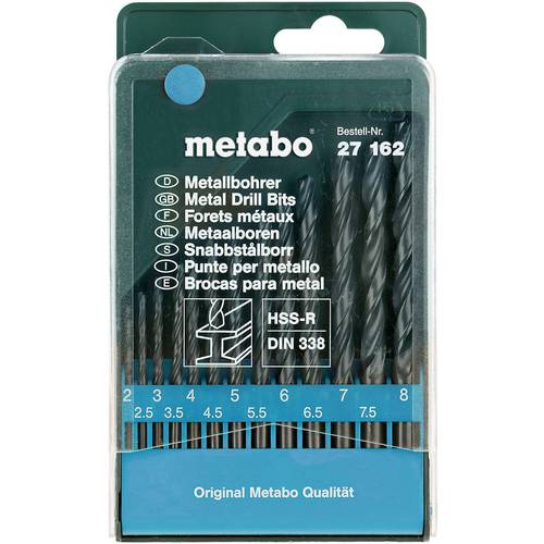 Metabo 627162000 Metall-Spiralbohrer 13teilig 2 mm, 2.5 mm, 3 mm, 3.5 mm, 4 mm, 4.5 mm, 5 mm, 5.5 mm, 6 mm, 6.5 mm, 7 mm...