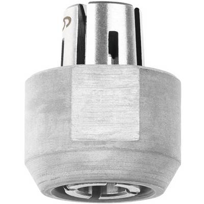 Nahaufnahme eines metallischen Mikrofonsteckerkabels, silberner zylindrischer XLR-ähnlicher Audioadapter auf weißem Hintergrund.