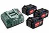 Metabo 685048000 Basic-Set 3 x 5.2 Ah Werkzeug-Akku und Ladegerät 18 V 5.2 Ah