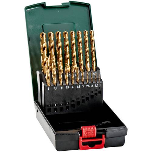 Metabo 627173000 Metall-Spiralbohrer-Set 19teilig 1 mm, 1.5 mm, 2 mm, 2.5 mm, 3 mm, 3.5 mm, 4 mm, 4.5 mm, 5 mm, 5.5 mm, ...