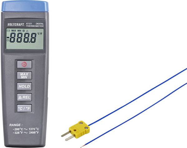 VOLTCRAFT K101 + TP 202 Temperatur-Messgerät Fühler-Typ K