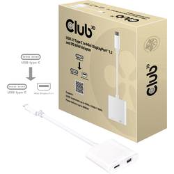 Image of club3D CAC-1509 USB Adapter [1x USB-C™ Stecker - 1x Mini-DisplayPort Buchse, USB-C™ Buchse] Weiß