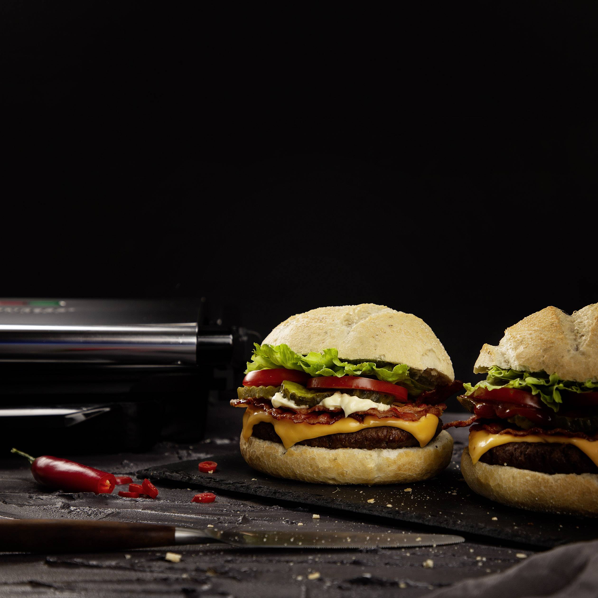 Panini Elektro Kontakt-Grill Silber Schwarz 01.112415.01.001-2