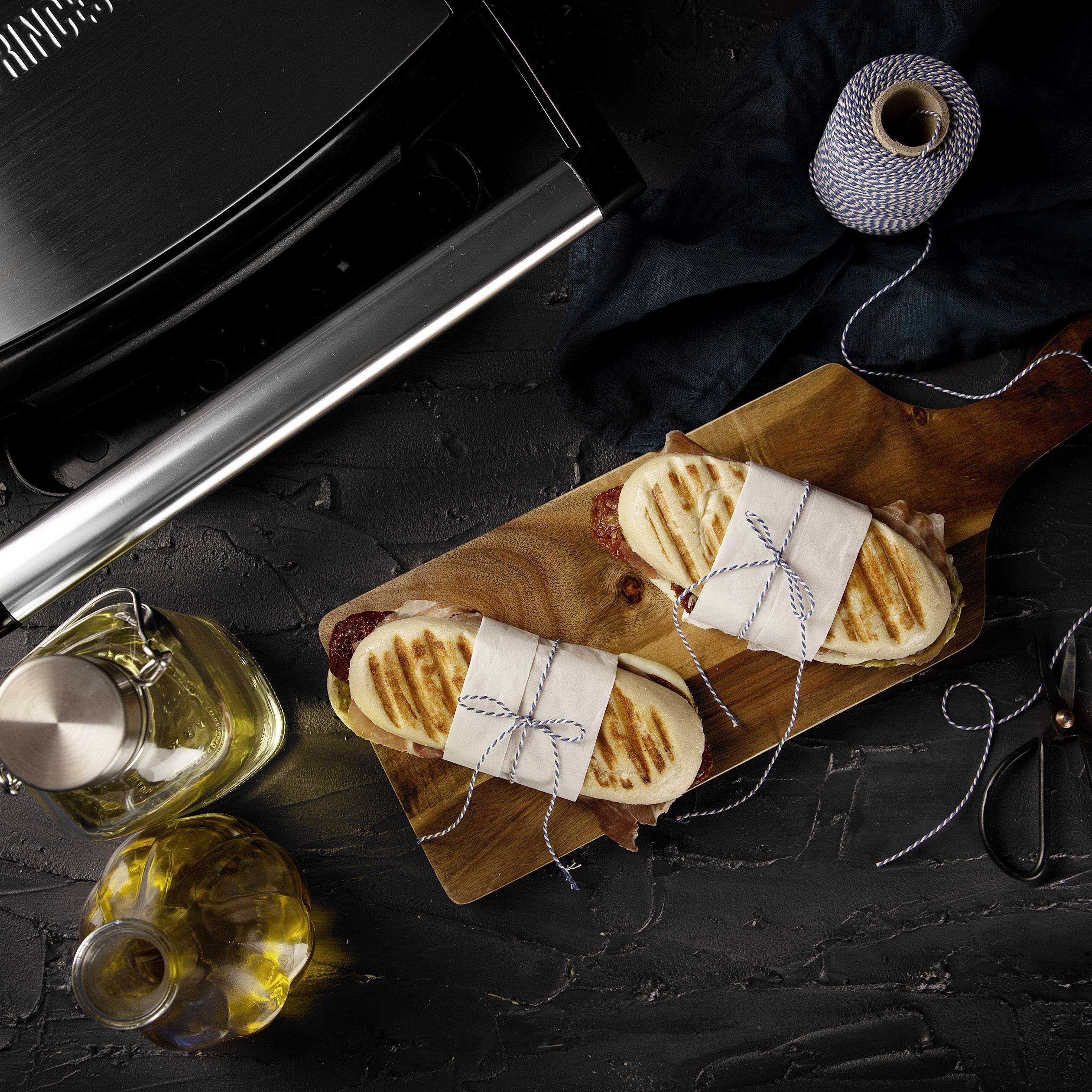 Panini Elektro Kontakt-Grill Silber Schwarz 01.112415.01.001-4