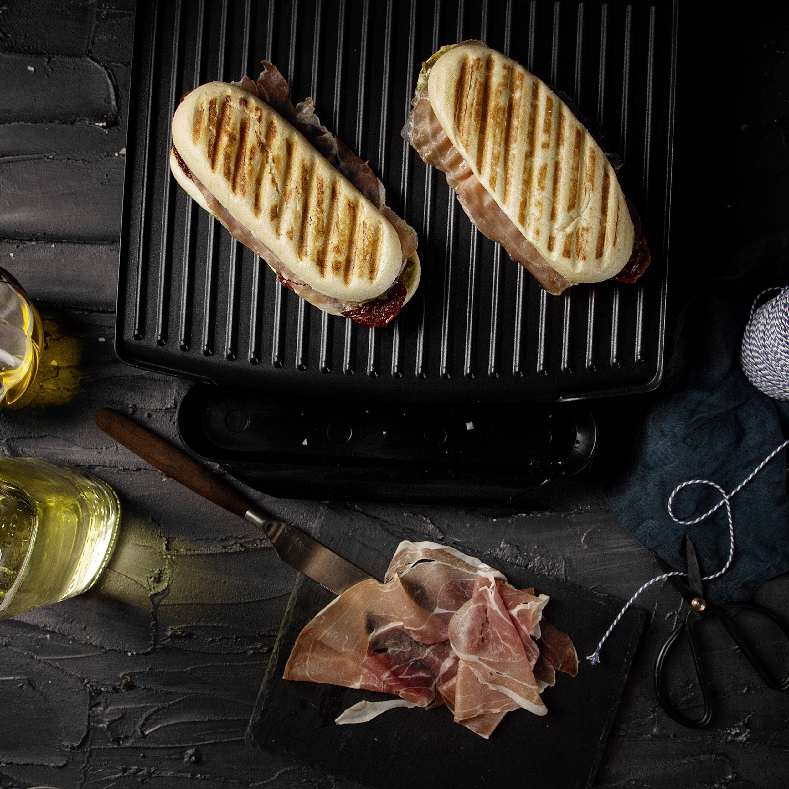 Panini Elektro Kontakt-Grill Silber Schwarz 01.112415.01.001-7