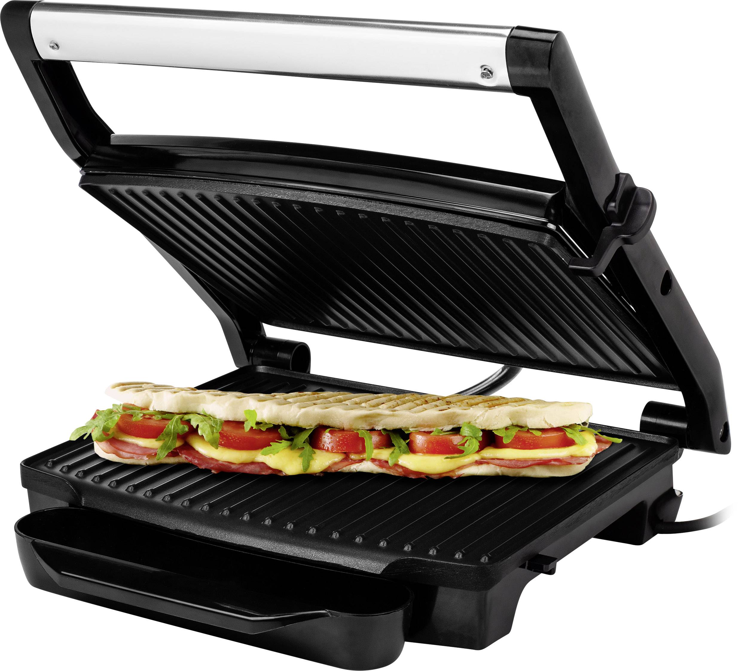 Panini Elektro Kontakt-Grill Silber Schwarz 01.112415.01.001-21
