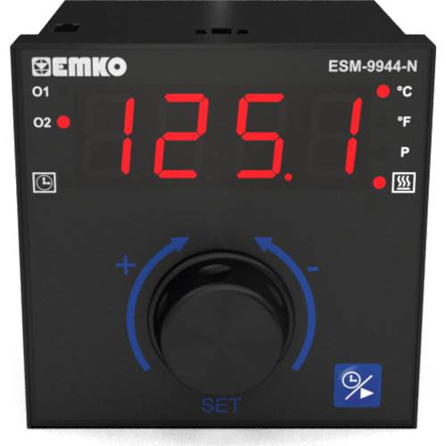 Emko ESM-9944-N 2-Punkt, P, PI, PD, PID Temperaturregler Pt100, J, K, R, S -200 bis 1700 °C Relais 7 A, Relais 5 A (L x ...