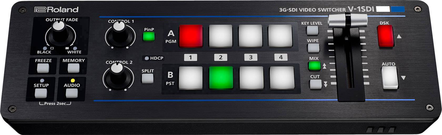 ROLAND V-1SDI - Kompakter 4-Kanal HD Video-Switcher (1.080p | 3G-SDI & HDMI | 14-Kanal Audio-Mixer)-0