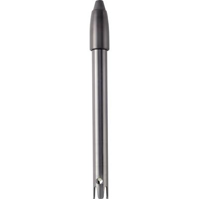 Metallischer Apfelausstecher mit zylindrischem Griff und kegelförmiger Spitze. Ideal zum Entfernen von Apfelschalen und Kernen.