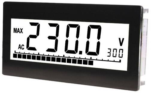 TDE Instruments Digalox DPM36-AV 4-stelliges Multimeter Einbauinstrument 300 V AC/DC 10 A AC/DC LCD Beleuchtung weiss