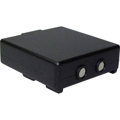 Ein schwarzes, rechteckiges Gerät mit zwei runden Sensoren auf einer Seite, möglicherweise ein elektronisches Modul oder Sensorgerät.