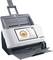 Ein moderner Scanner mit einem Farbdisplay und mehreren Tasten. Das Display zeigt Optionen wie 'Scan' und 'Einstellungen'.