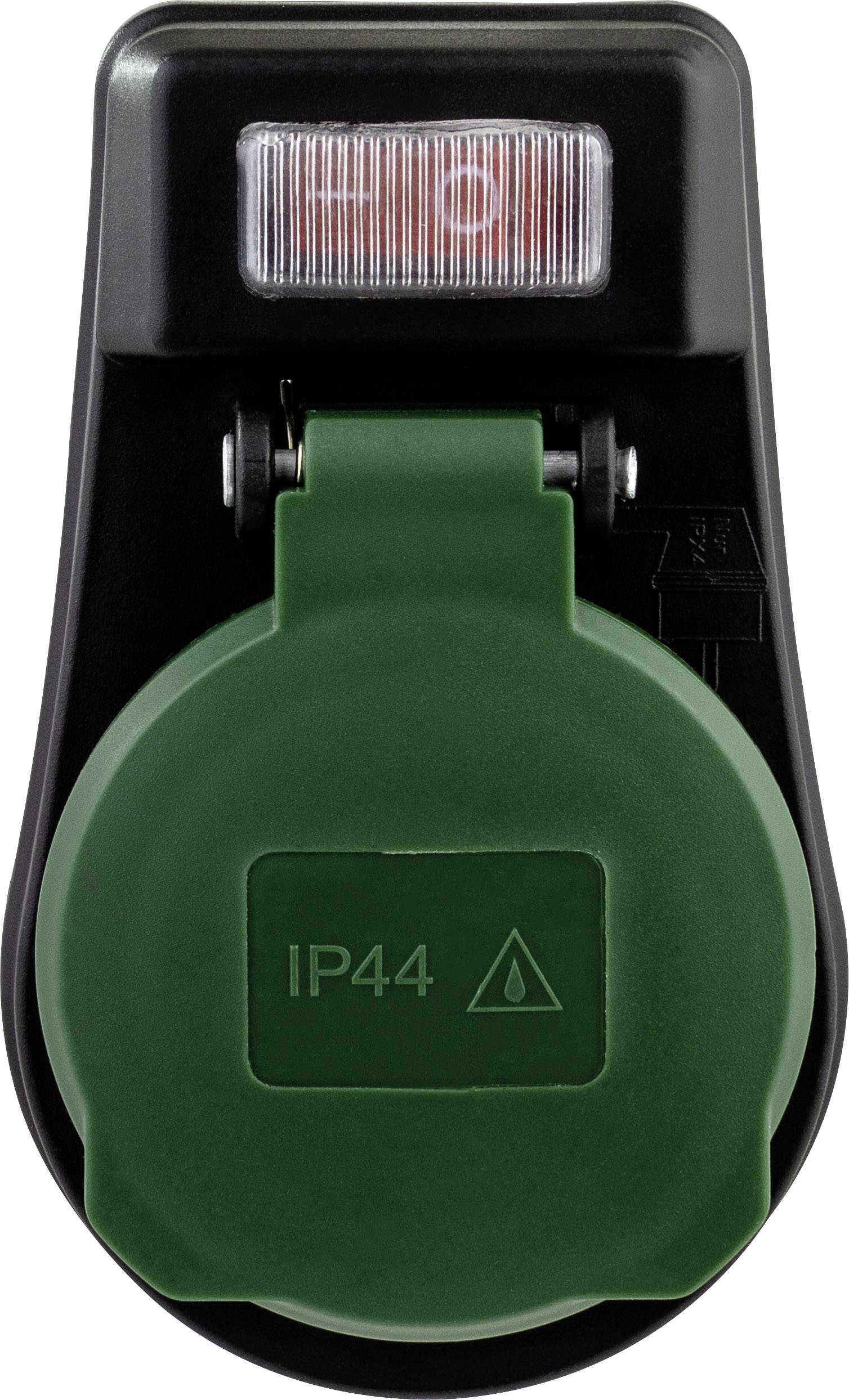 REV RITTER Adapter mit Schalter IP44 schwarz-grün