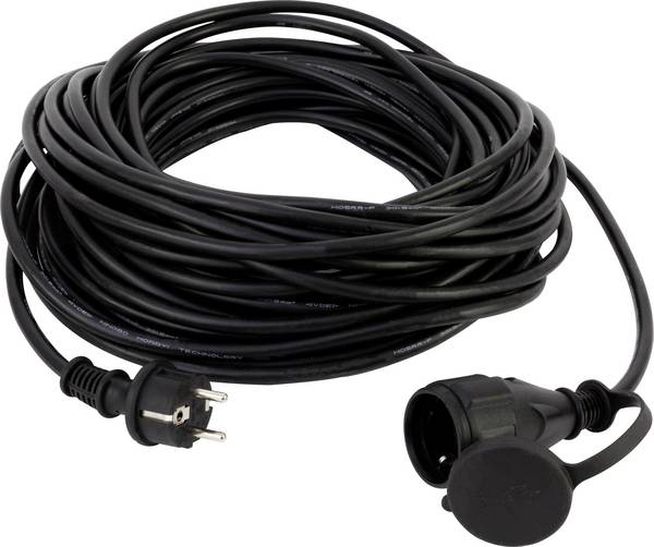 REV 0065109 Strom Verlängerungskabel  16 A Schwarz 10.00 m H05RR-F 3G 1,5 mm² Wasserbeständig