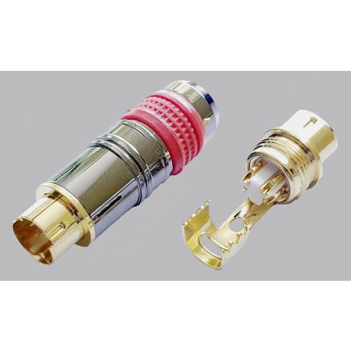 BKL Electronic 0212018 Miniatur-DIN-Rundsteckverbinder Stecker, gerade Polzahl: 4 Chrom 1 St.