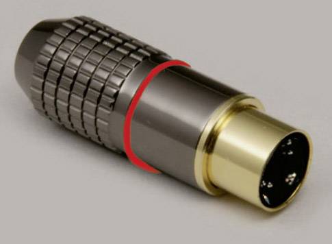 BKL Electronic Miniatur-DIN-Rundsteckverbinder Stecker, gerade Polzahl: 4 Chrom 1 St.