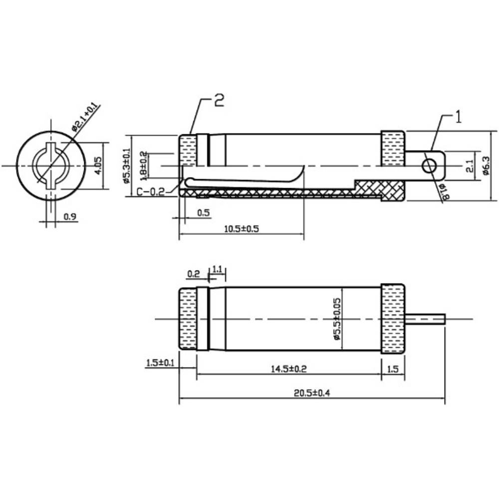 BKL Electronic Laagspannings-connector Stekker, recht 5.50 mm 2.10 mm 1 stuk(s)