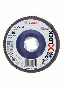 Bosch Accessories 2608619205 Fächerschleifscheibe Durchmesser 115 mm Körnung (num)=40 1 St.