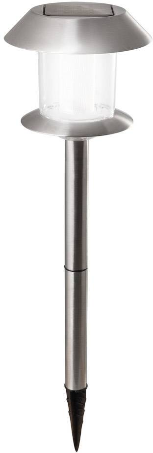 Heitronic Solar-Gartenleuchte Greta 35480 LED Warm-Weiß Edelstahl