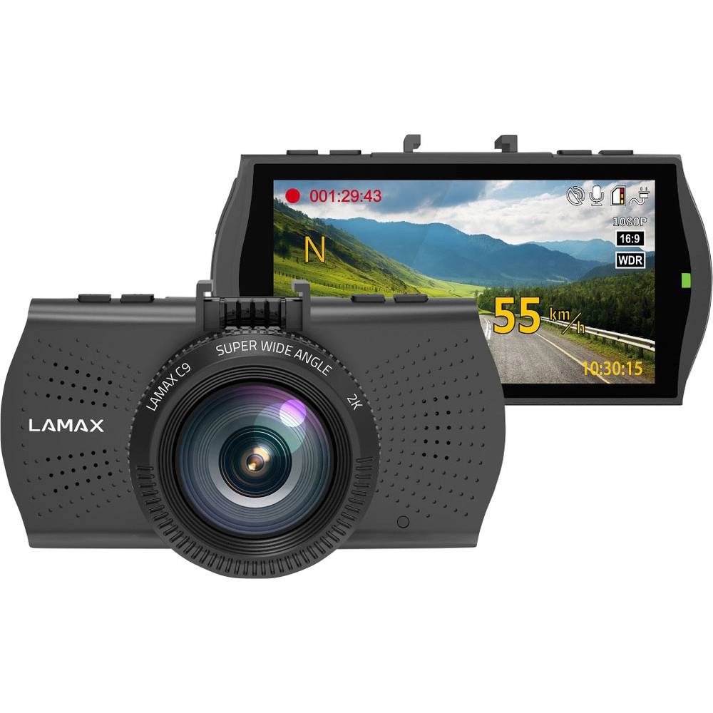 Lamax C9 Dashcam met GPS Kijkhoek horizontaal (max.): 150 Â°