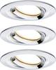 Paulmann Nova Plus Bad-Einbauleuchte 3er Set LED LED 20.4 W IP65 Chrom
