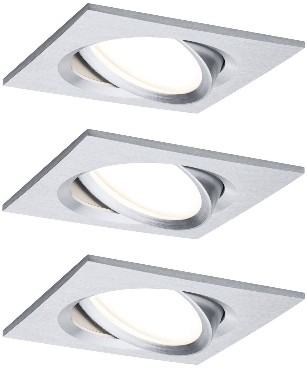 PAULMANN 93680 Nova Plus LED-Einbauleuchte 3er Set LED LED fest eingebaut 20.4 W Aluminium